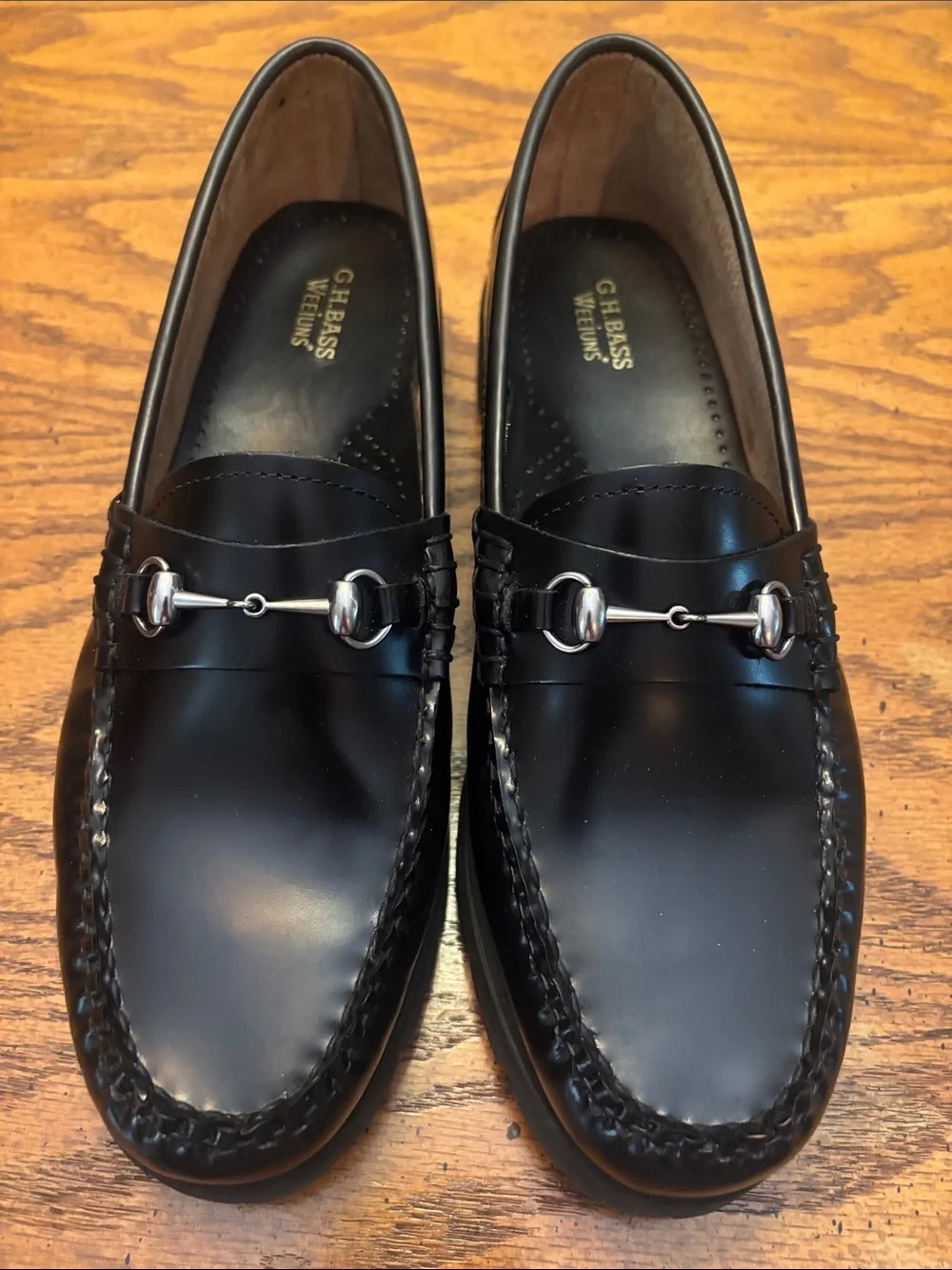 G.H. Bass & Co. Black Lianna Bit Super Lug Weejuns Loafers 10M
